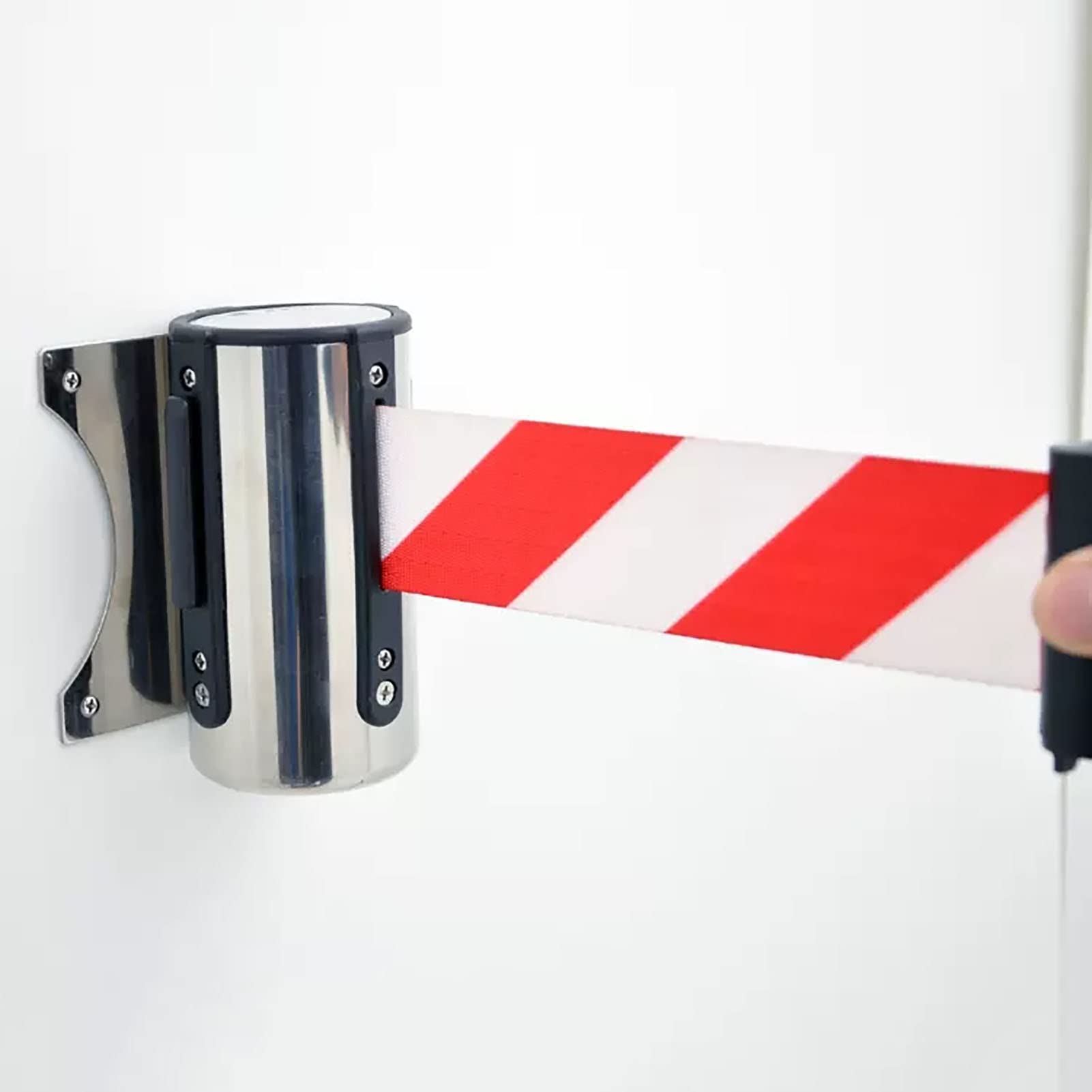 Besnut Wall Mounted Retractable Belt Barrier Stainless Steel Rope