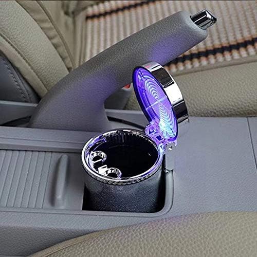 Car ashtray with LED light cigarette ashtray container ashtray gas bottle smoke cup holder storage cup car