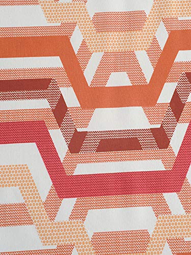 Image of Swayam Roto Cotton Single Bedsheet with 1 Pillow Cover | Size 60 x 90 inch | 144 TC | Geometric Design | Soft Breathable Bed Sheet | Comfortable & Durable for Bedroom - Beige & Brown