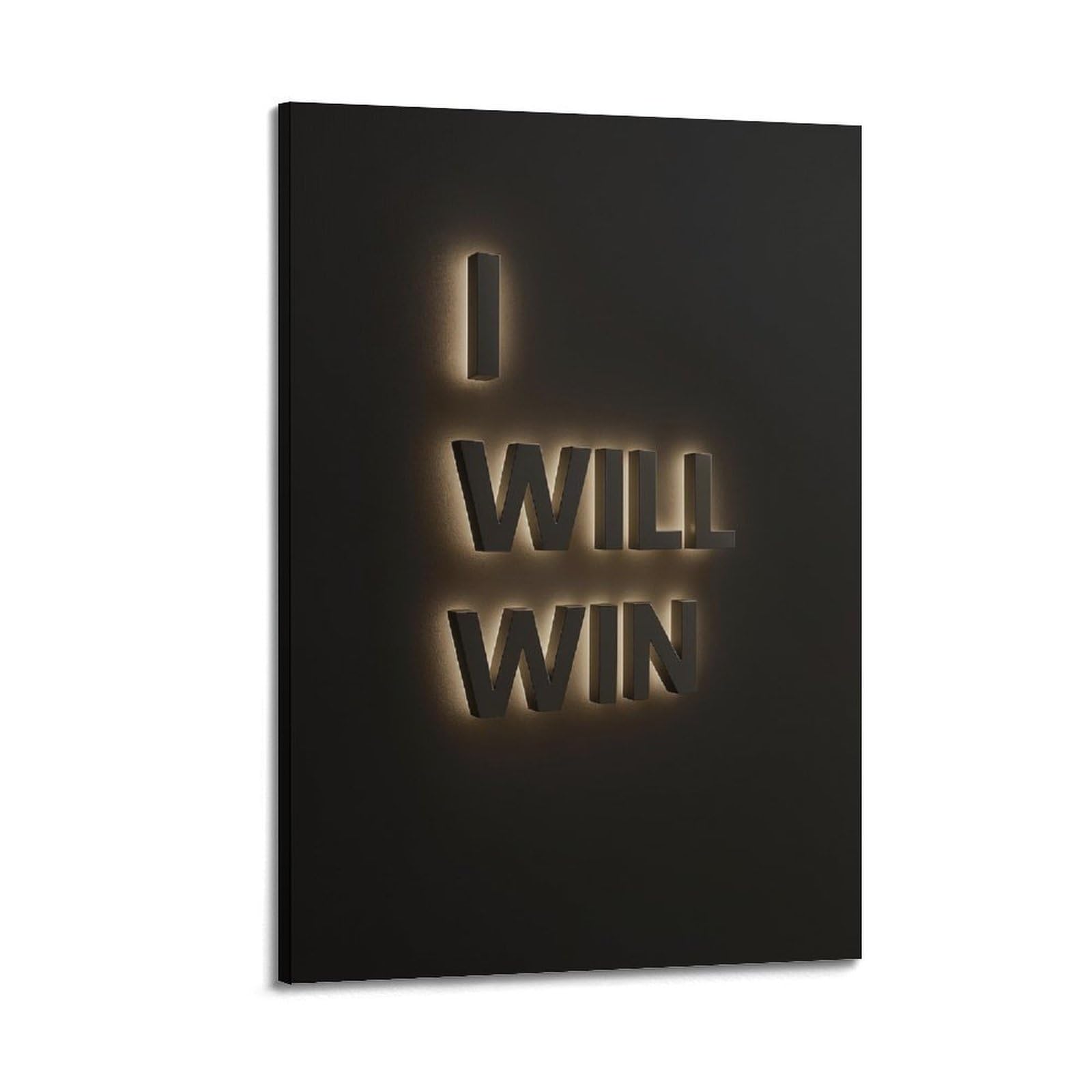 OKAHYS Motivation Poster I Will Win Decorative Painting Canvas Wall Artworks Picture 24x36inch(60x90cm)
