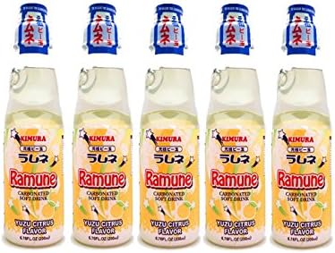 Japanese Ramune Yuzu 200ml 5 Bottlesใใฉใ ใ ใใ 5ๆฌใปใใ