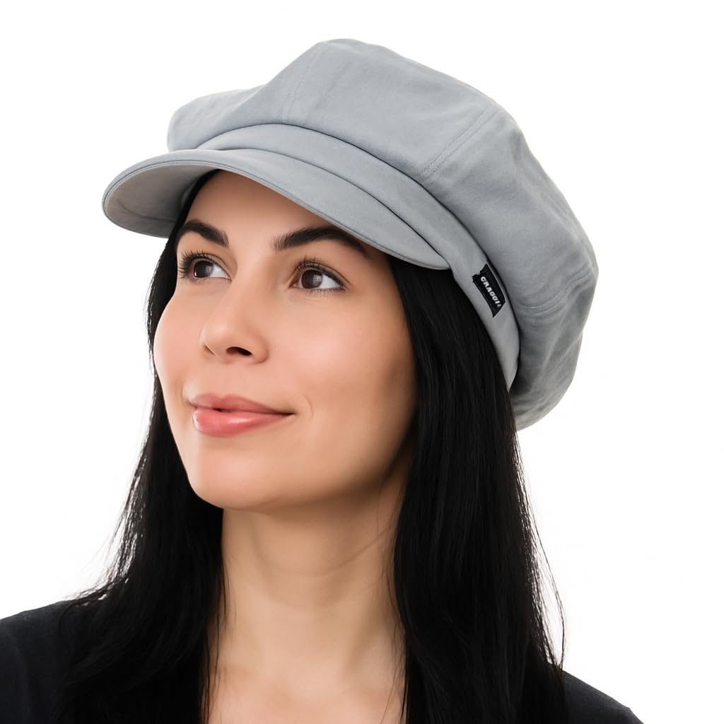 Denim Baker Boy Hat Country Stylish Newsboy Cap Grey Unisex One Size CRAGGI