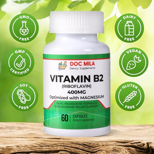 Doc Mila Vitamin B2 Riboflavin 400mg Capsules