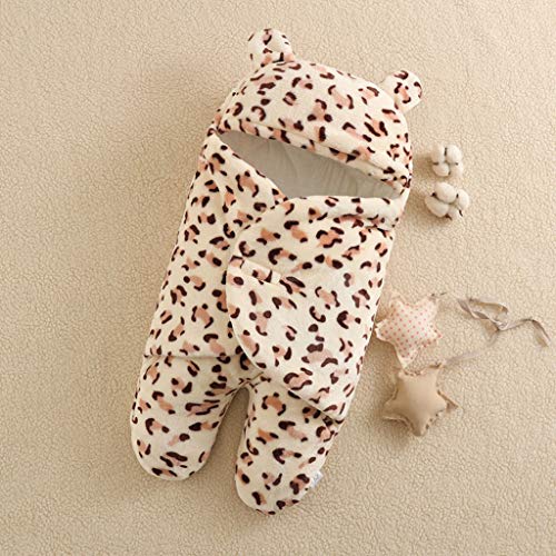 Horoshop Saco de dormir quente para bebês, saco de dormir de flanela espesso para recém-nascido