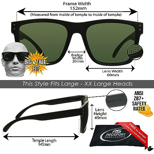 Image of proSPORT Aviator Big & Tall Sunglass Mens Oversize Extra Large & Wide Fit Polarized Available