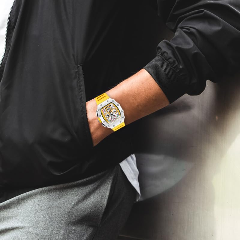 Image of Giordano Multifunction Watch for Men with Day, Date, and 24-Hour Sub-Dial, Water Resistant Square Dial Unique Design