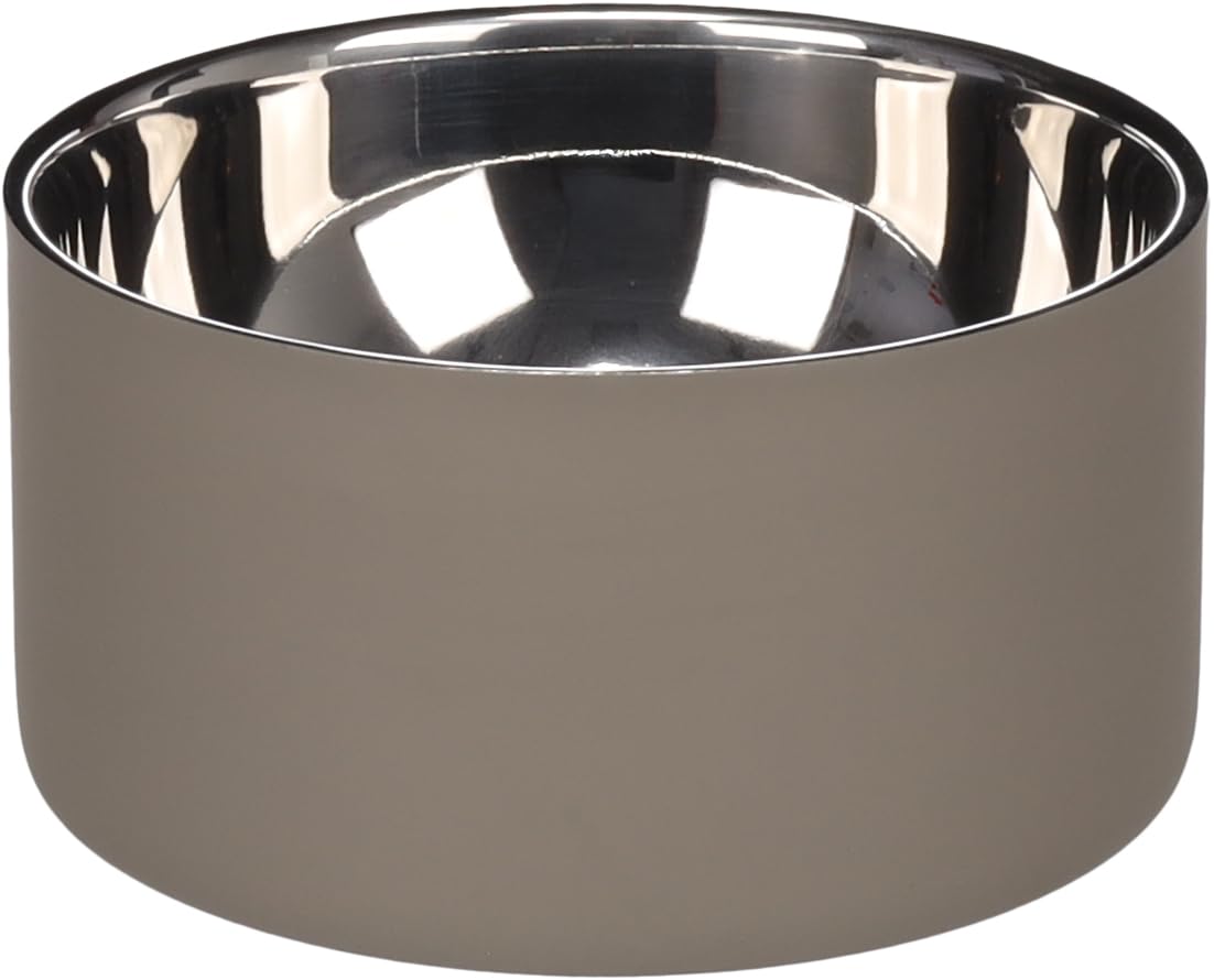FEEDING AND DRINKING BOWL XARA ROUND TAUPE 15x7,4CM 700ML