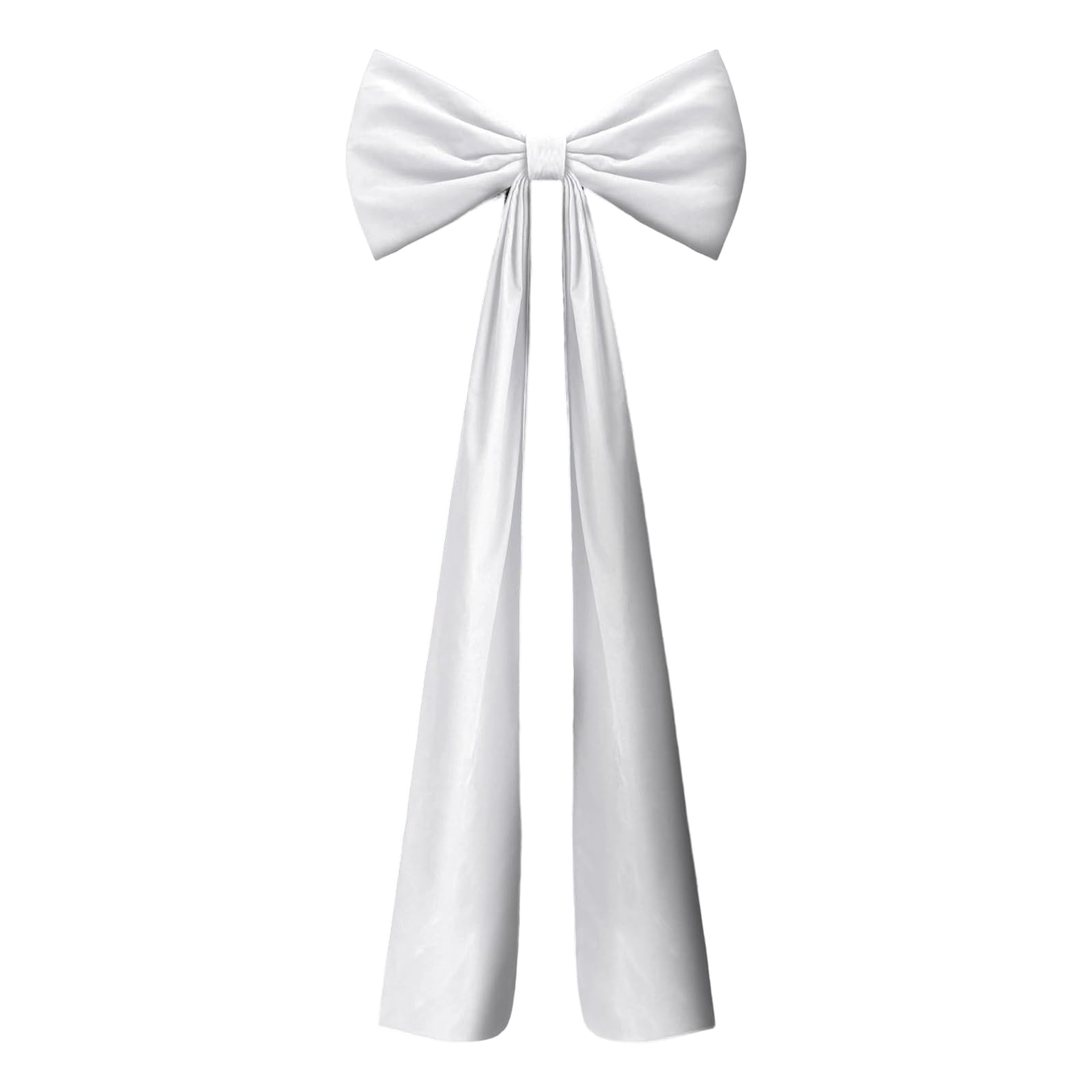 Carotoe White Christmas Tree Bowknot Decoration 50X180cm Polyester Cloth Bowknot For Front Door Wreath Mantels Wall Wedding Backdrops Christmas Tree Bow