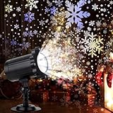 Luxby Christmas Projector Lights Outdoor Waterproof Snowflake Projector for Christmas Xmas Holiday Home Party Christmas Projection Yard Snowflake Decorations Outside, SE369