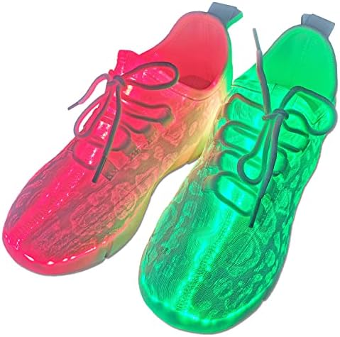 Hot Dingding Fiber Optic LED Shoes for Women Men Light Up Sneakers for Adult USB Charging Flashing Luminous Trainers Shoes
