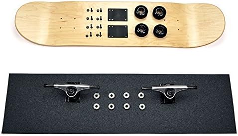 Pro Yocaher - Patineta completa en blanco, maderas naturales