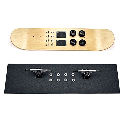 Yocaher Complete Standard 31" x 7.75" Skateboard, Double kick kicktail concave Canadian Maple Deck, Skate Board for Kids Teens Adults Boys Girls pro & Beginners - (Unassembled, Natural 7.75")