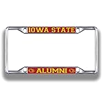 Elite Fan Shop Iowa State Cyclones License Plate Frame Alumni - Silver