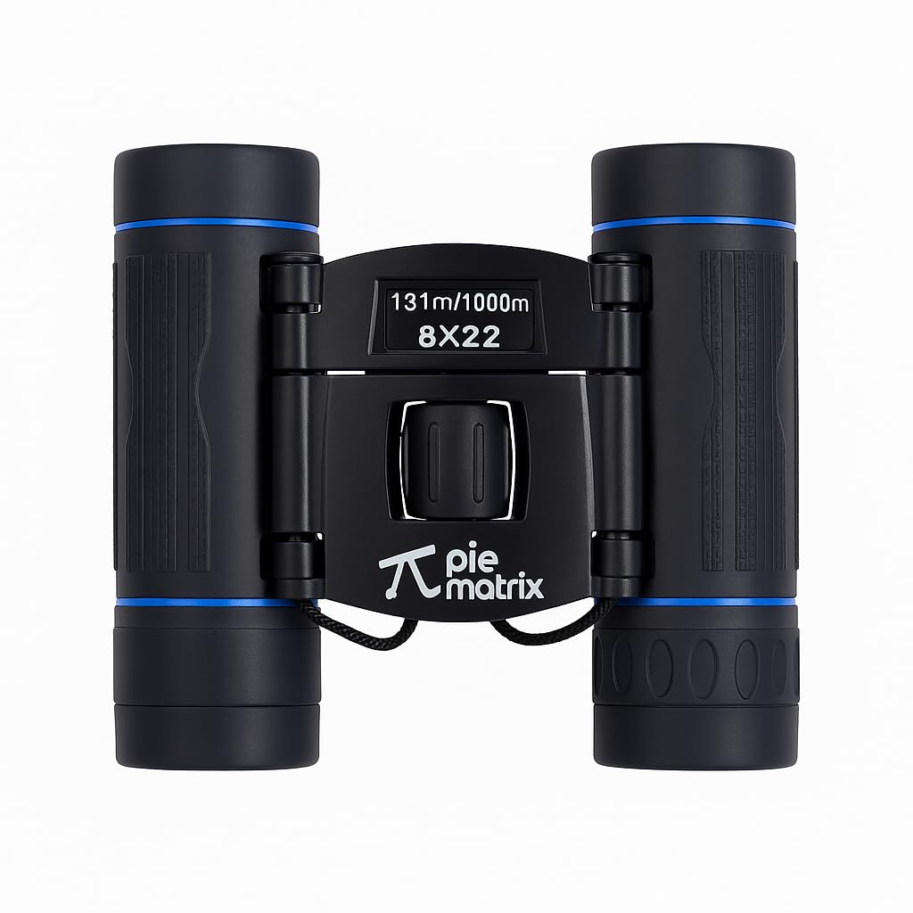 Pie Matrix Sport Binoculars for Adults & Kids, 8x22 BAK4 Prism FMC Coated Compact Binoculars for Travel,