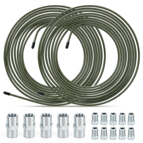 Turmegtt Kit 2 Tuyaux de Frein 5M Ø 4,75 mm, Compatible Voiture et Moto