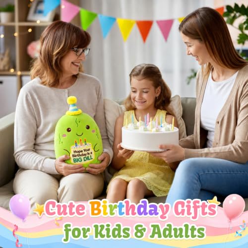 Image of Pickle Stuffed Animal - 10inch Birthday Stuffed Animal Pickle Plush Toy