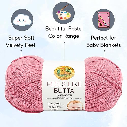 Image of Lion Brand Yarn Feels Like Butta 215-140 Dusty Pink