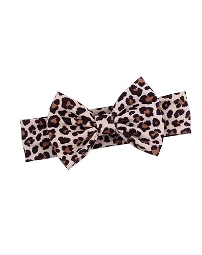 Miniatura 10 de BBTDIN Guepardo turbante diadema lazo bebé niñas leopardo banda para el pelo lazo bebé guepardo diadema Bowknot BTB04 (rosa)
