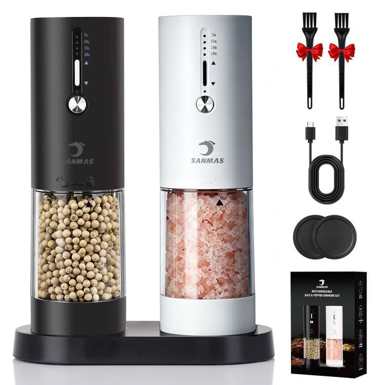 SANMAS Electric Salt & Pepper Grinder Set -1