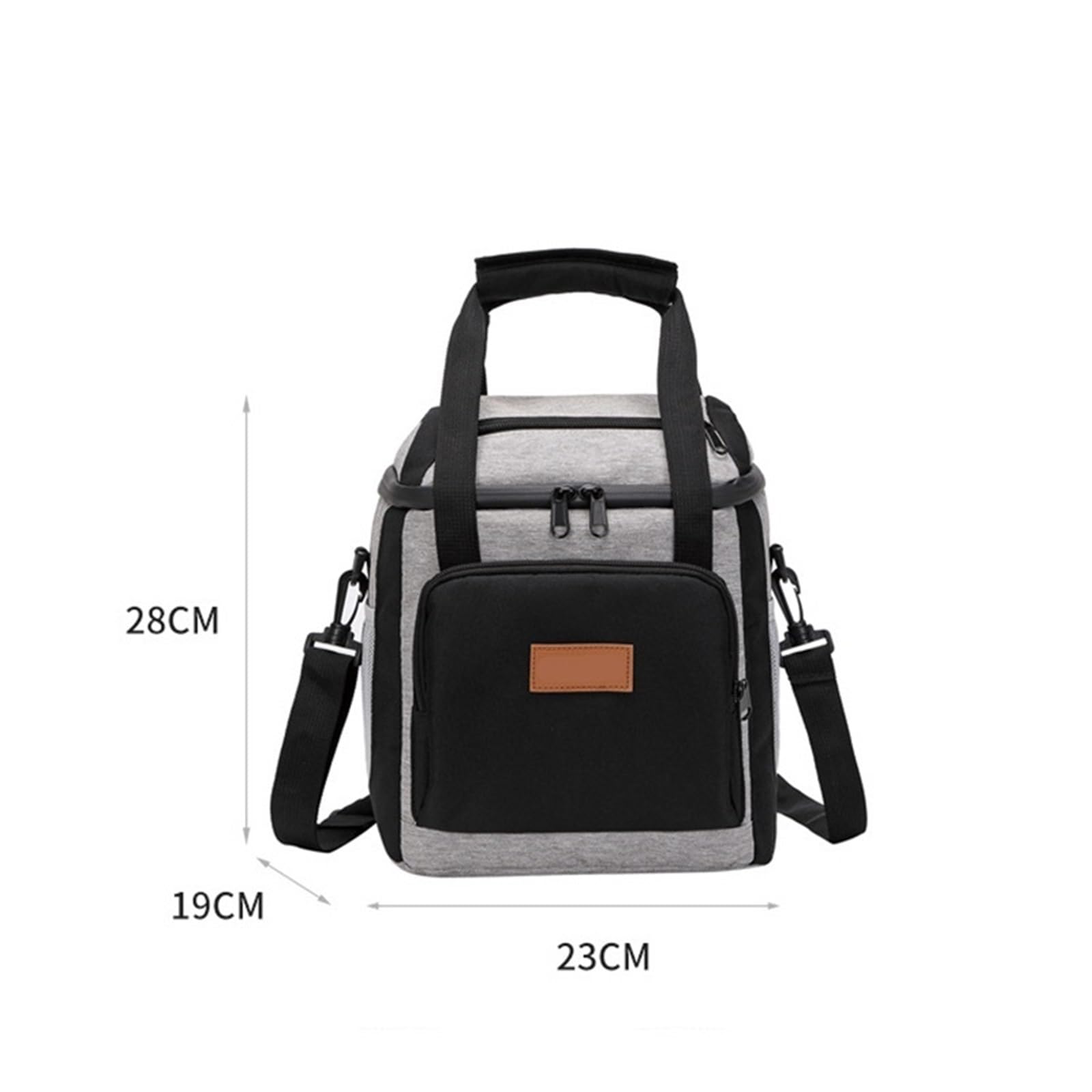 Lunchtasche, große Thermo-Lunchtasche mit Schultergurt, praktische Kühltasche für frische Lebensmittel, Frühstücksbox, tragbare Isoliertasche für Picknicks und Reisen (eine Farbe, eine Farbe)
