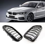TOOWGM Glänzendes Schwarz mit zweifarbiger Linienoptik an der Frontstoßstange nierenförmige Kühlergrill Für BMW G30 G31 G38 5 Series 525I 530I 540I 550I with M-Performance