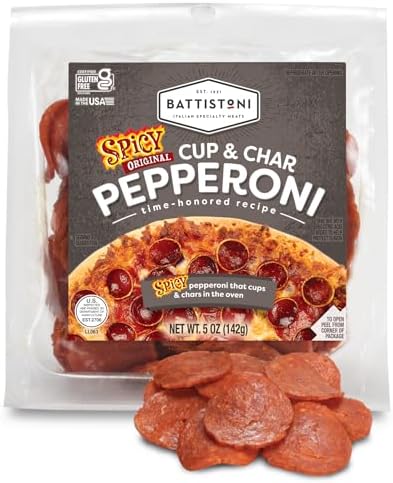 Amazon.com: Battistoni Cup & Char Spicy Pepperoni, Single 5oz Pouch