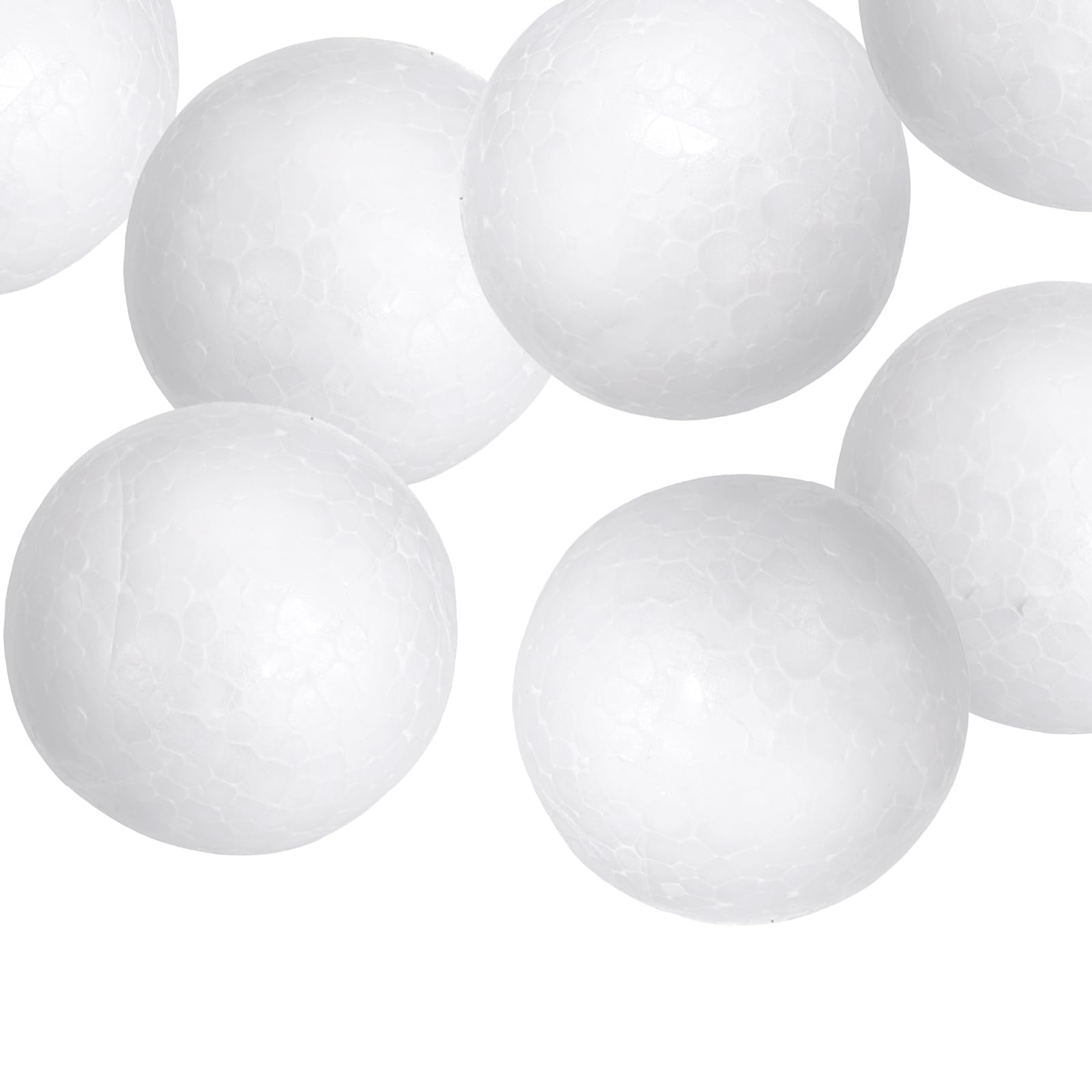sourcing map 6 Pcs White Craft Foam Balls 1.5 Inch Smooth Polystyrene Foam Balls for Crafts Christmas Wedding Party Decorations DIY Household Project