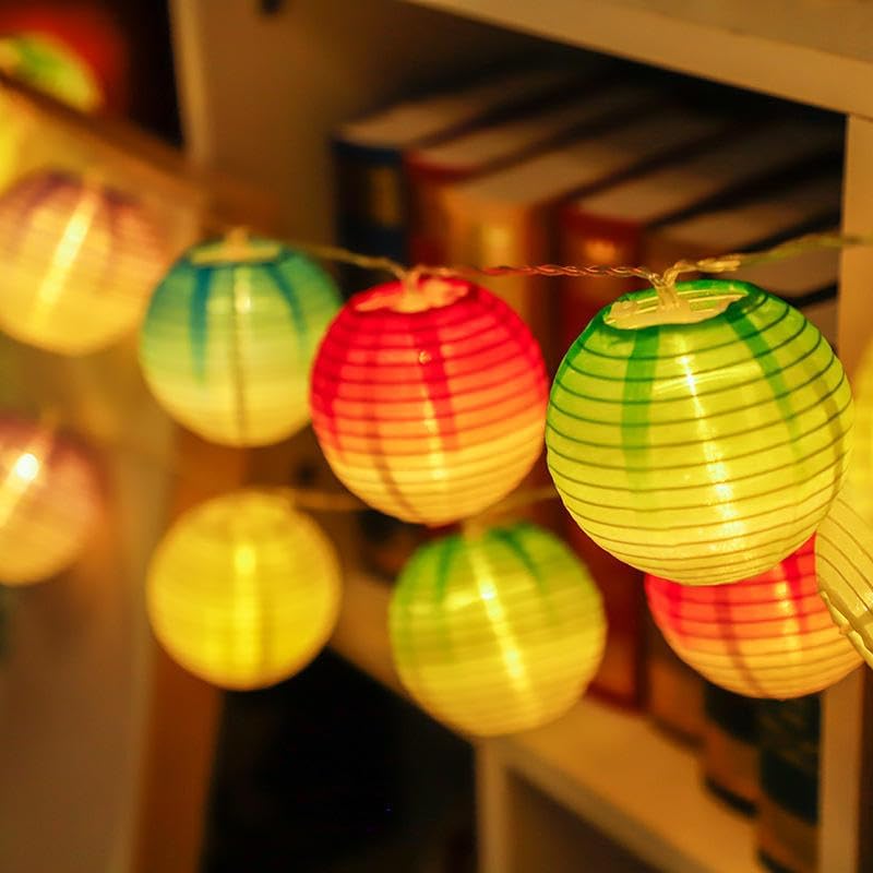 Outdoor Waterproof 10 Led Christmas Fabric Lampion Solar Fairy String Light for Lawn,Courtyard,bar,Decoration,Garden