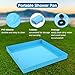 ANTEQI Portable Shower Pan, Foldable Camping Shower Base with Detachable Drain Pipe, 40