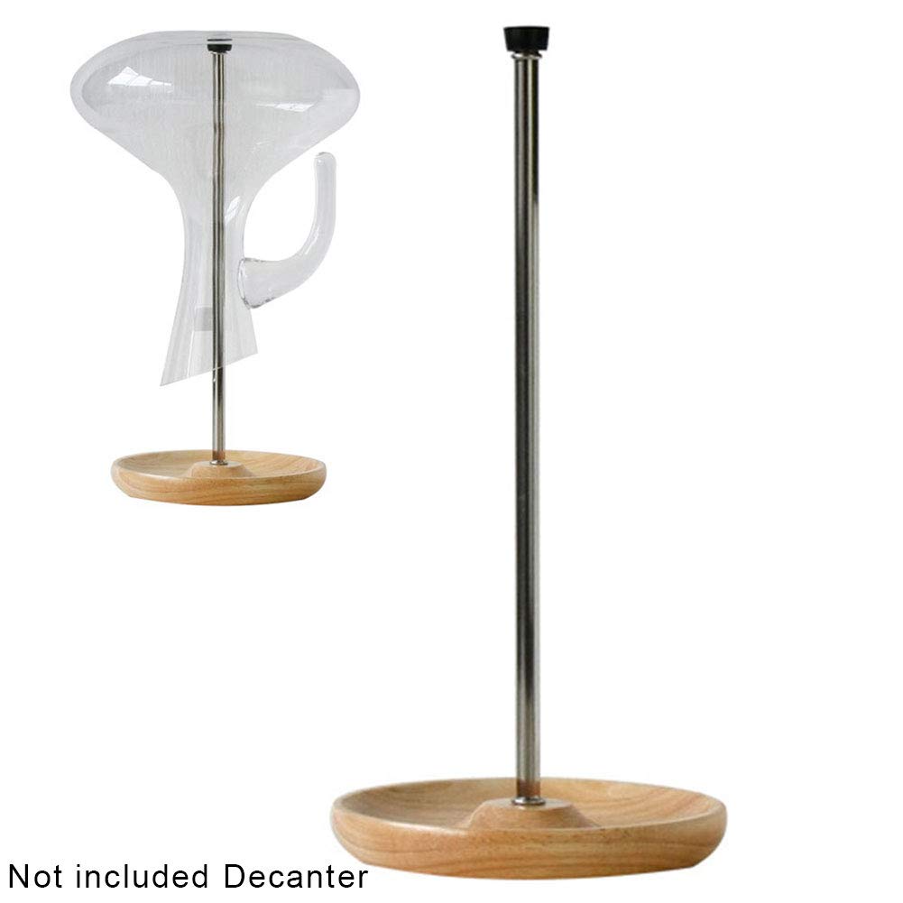 Support de séchage pour décanteur de vin, support de séchage pour décanteur, support de vin, support de cuisine, bar, drapeau en bois (taille : bois)