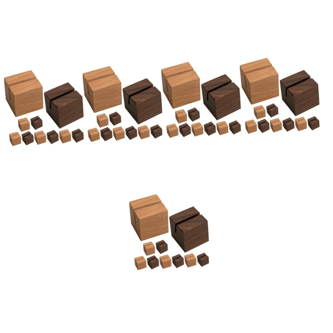 Lurrose 50piezas Soporte De Tarjetas De Madera Natural De Base Para Tarjetas De Mesa y Notas Para Bodas Soporte Para Menús y Fotografías