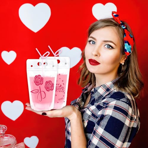 20 Pitillos y Bolsas para Bebidas Día de San Valentín miniatura 6