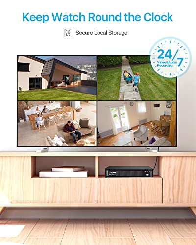 Zosi 8 Channel 5Mp Poe Nvr Security Camera System, 4 X Wired 5Mp(3K) Bullet Poe Ip Cameras Outdoor With Spotlights And 2-Way Talk, Human Detection, Sound & Light Alarm, 2Tb Hdd For 24/7 Recording #TOP6