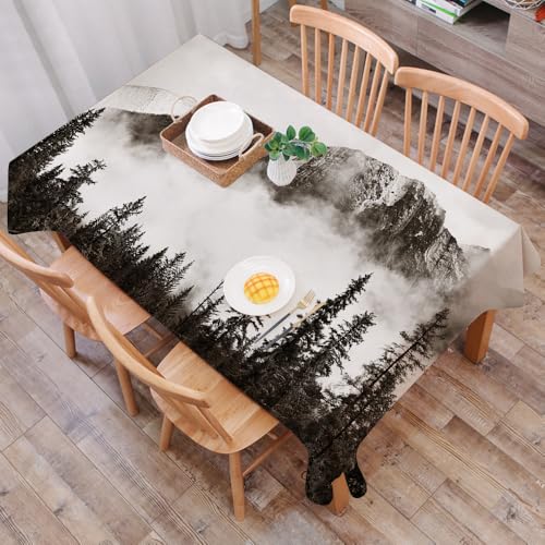 DALEXHM Nappe Rectangulaire 137x183 cm Nappe Exterieur Imperméable Anti-tâche Protection de Table pour Salle à Mangerr,Parc National de Banff, Montagnes...
