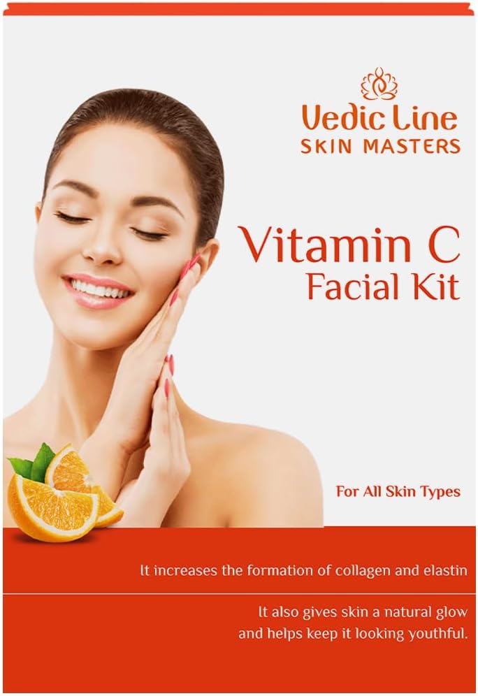 Vitamin C Facial Kit with Aloe Vera, Turmeric And Niacinamide for Glowing Skin, 50ml