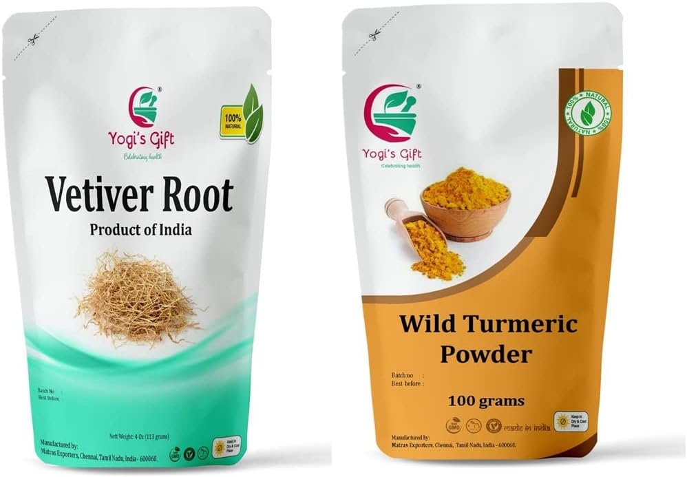 Multi Pack | Vetiver Root + Wild Turmeric Powder Bundle