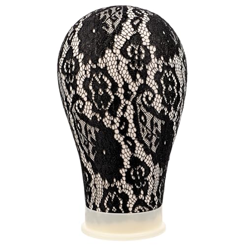 Ipetboom Canvas Wig Block Head Mannequin Display Stand Professional Lace Design for Wigs Styling and Training Beauty Schools and Salons