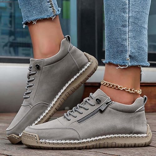 Zapatos casuales para mujer ortopédicos de piel impermeable cómodos talla 47 5