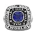 Algasan Championship Ring Custom Text and Color - Football, baseball, softball, soccer, basketball, esports, fantasy sports, hockey tournament or League Champion Winner (9, blue)