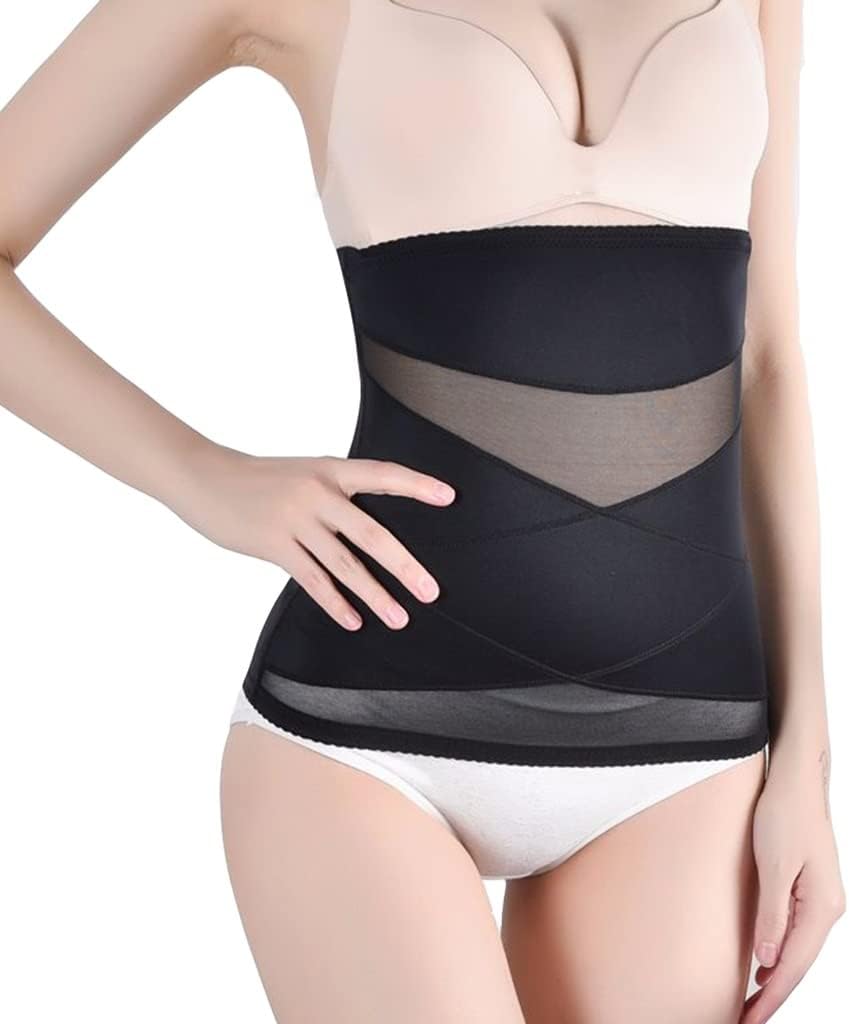 3 Pcs Cross Girdle Waist Body Sculpting Belt Postpartum Slimming Waist Trainer Powerful Belly Trimmer Belt(Black,X-L.)