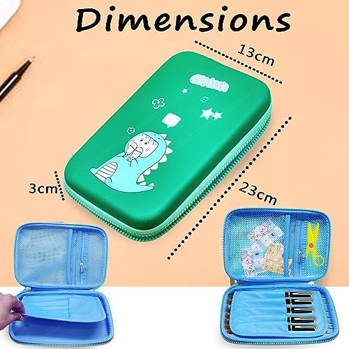 Image of FunBlast Dinosaur Pencil Pouches - Dinosaur Pencil Box for Boys, Hardtop EVA Pen & Pencil Pouch Bag Pencil Case, Multipurpose Zipper Pencil Case, Stationary Organizer