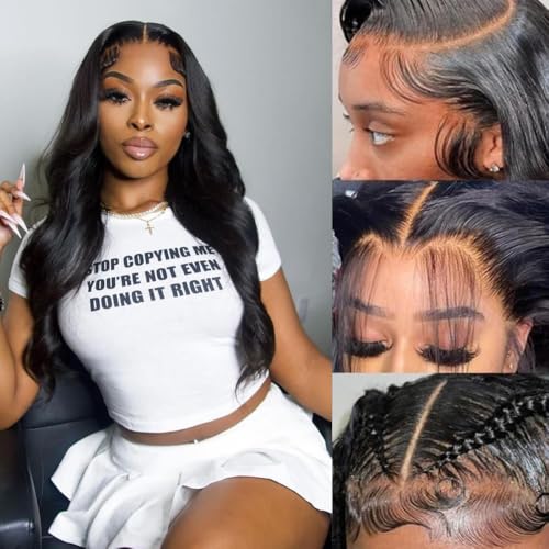 Maxine 13x4 Body Wave Wigs Human Hair 180% Density HD Lace Front Wigs Human Hair Wigs for Women Pre Plucked Bleached Knots Lace Front Human Hair Wig 20 Inch