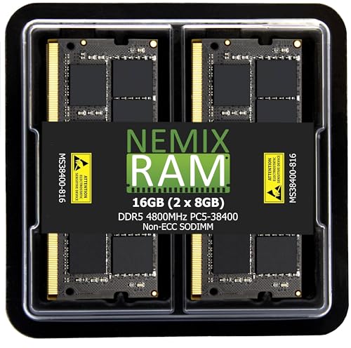 Amazon.co.jp: NEMIX RAM 16GB (2X8GB) DDR5 4800MHZ PC5-38400 1Rx6