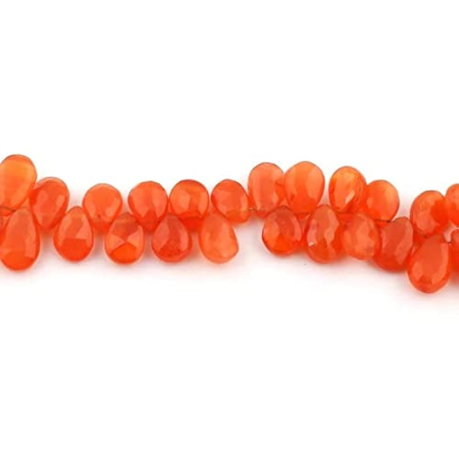 Gouttes carnelian pear drop beads naturelles et facettées pour fabrication de bijoux