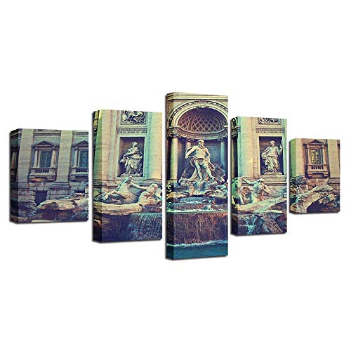 Impression sur toile Trevi Fountain idée cadeau moderne pour salon et bureau