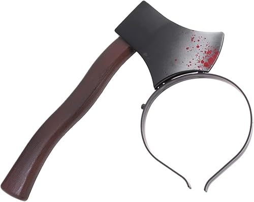 BESTOYARD Diadema de plástico con hacha sangrienta para Halloween, diadema de Zombie Halloween Horror, diademas divertidas para Halloween, diademas