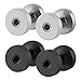 JewelrieShop 2 Pairs Unisex Body Piercing Jewelry Fake Illusion Stainless Steel Double Flared Hollow Column Screw Tunnels Ear Expansion Stretcher Plugs