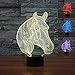 Produktbild 3D Slideshow3D Tier Pferd Nachtlicht 7 Farbkonvertierung Led Schreibtischlampe Acryl Lampenschirm Abs Basis Usb Ladegerät Familie Dekoration Spielzeug Geburtstagsgeschenk Für Kinder