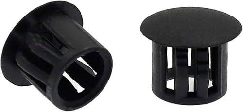 Miniatura 41 de 60 tapones de plástico blanco de 0.394 in (3/8 pulgadas), tubo de orificio de bloqueo a presión, tapas de extremo de inserción de tubería