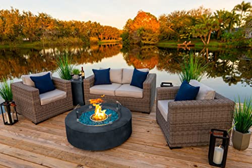 42-Round-Modern-Concrete-Fire-Pit-Table-w-Glass-Guard-and-Crystals-in-Gray-by-AKOYA-Outdoor-Essentials-Amber